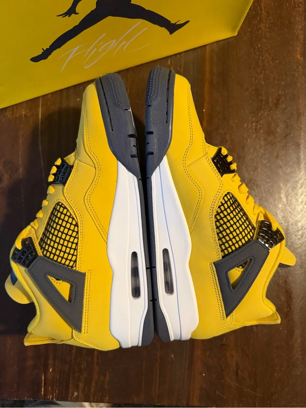Nike Air Jordan 4 Retro 'Lightning' Sneakers in Tour Yellow - Size 9M DeadStock